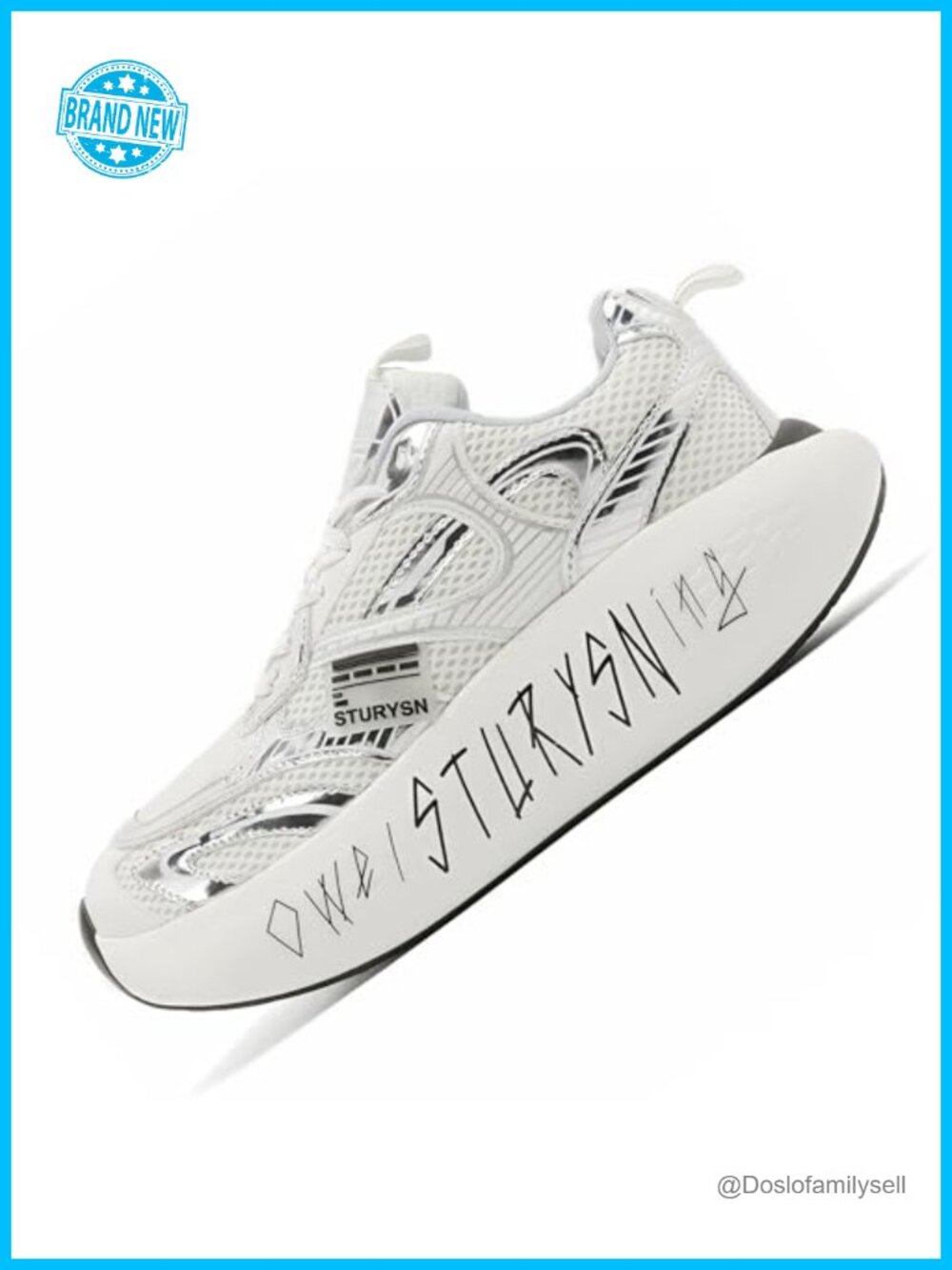 Chunky Platform Sneakers 2.3 Inch Height Incre Breathable Mesh Trainers